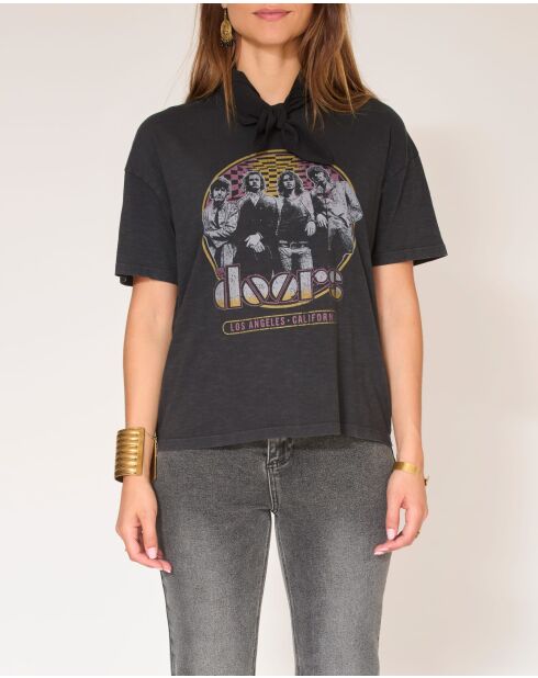 Tulsa Doors schwarzes Baumwoll-T-Shirt