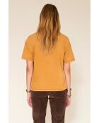 Camiseta Terraz Doors de algodón color miel