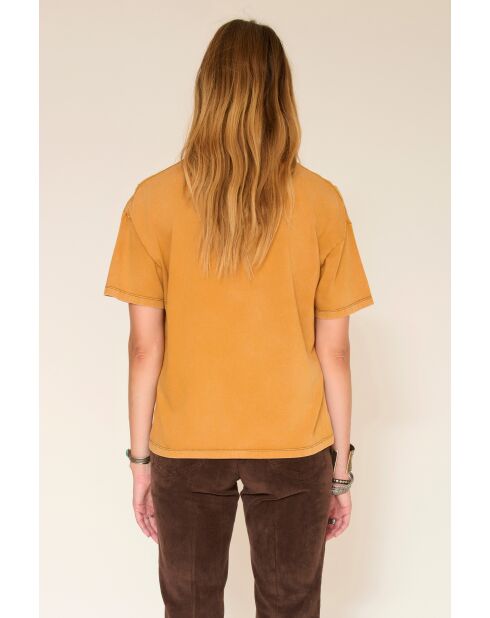 Terraz Doors honigfarbenes Baumwoll-T-Shirt