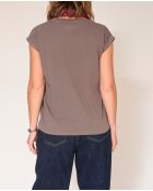 Graues Tencil-T-Shirt aus Baumwolle