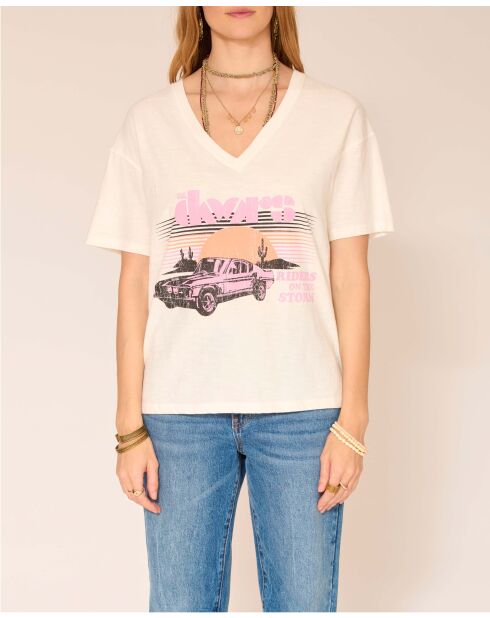 Camiseta Tarani Doors en algodón tiza