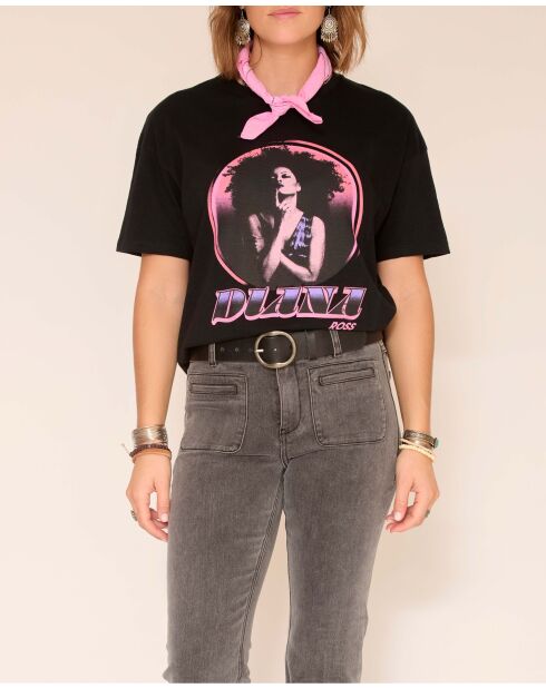 Teresa Diana Ross zwart katoenen T-shirt
