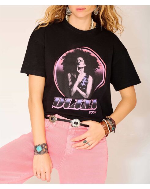 Teresa Diana Ross zwart katoenen T-shirt