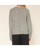 Grauer Wollpullover Koka