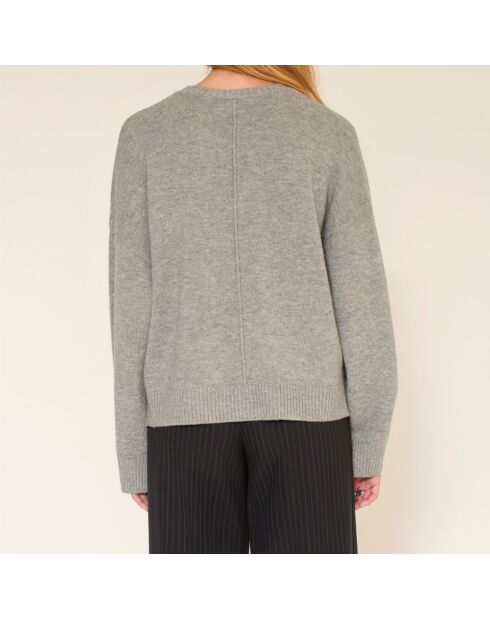 Grauer Wollpullover Koka