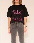 Tanja Pink Floyd schwarzes Baumwoll-T-Shirt