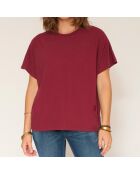 Camiseta Trogir de algodón rubí