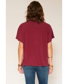 Camiseta Trogir de algodón rubí
