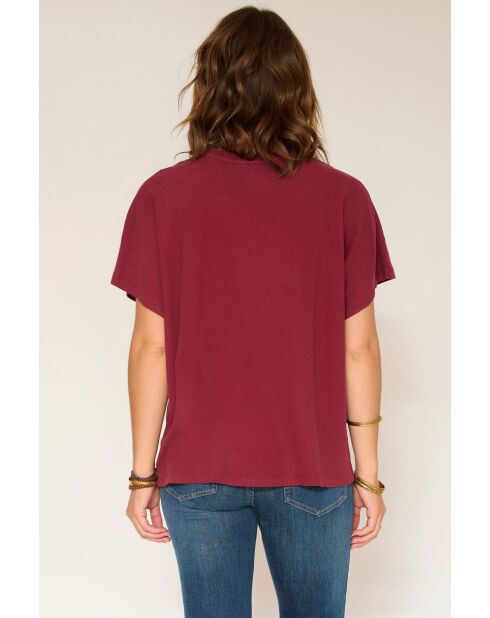 Camiseta Trogir de algodón rubí