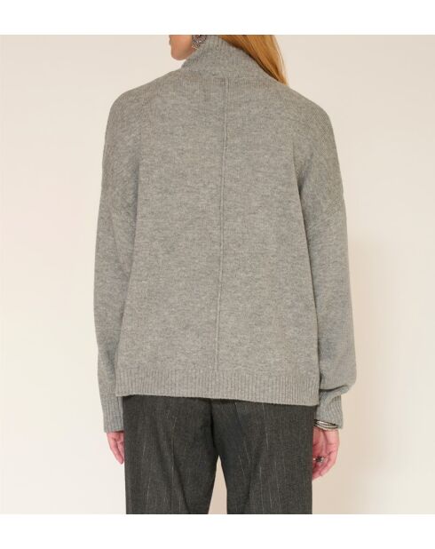 Grauer Wollpullover Kodie