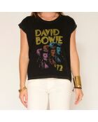 T-shirt van zwart katoen Tava Bowie