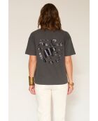 Graues T-Shirt Talie aus Baumwolle