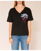 Terence Bruce schwarzes Baumwoll-T-Shirt