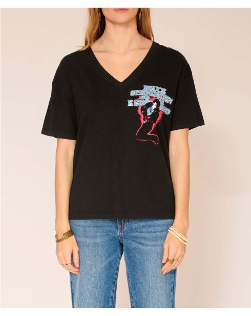 Terence Bruce schwarzes Baumwoll-T-Shirt