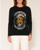 Tizador schwarzes Baumwoll-T-Shirt