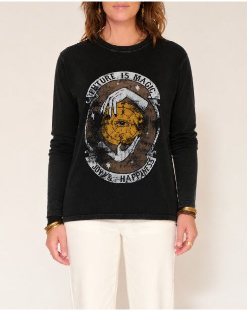 Tizador schwarzes Baumwoll-T-Shirt