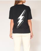 Tombolo schwarzes Baumwoll-T-Shirt