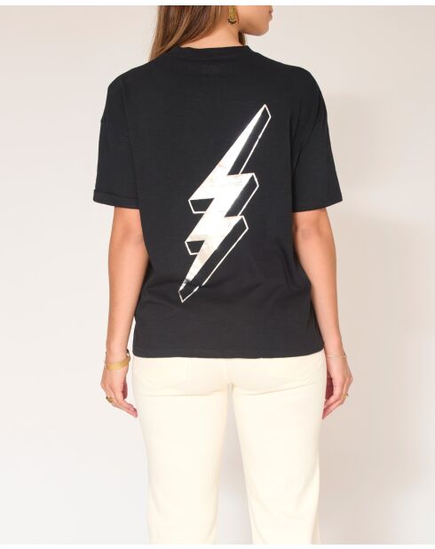 Tombolo schwarzes Baumwoll-T-Shirt