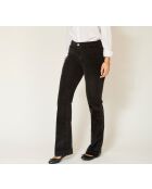 De zwarte katoenen broek Diana Corduroy