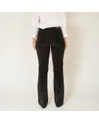 De zwarte katoenen broek Diana Corduroy