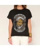 Thalia schwarzes Baumwoll-T-Shirt