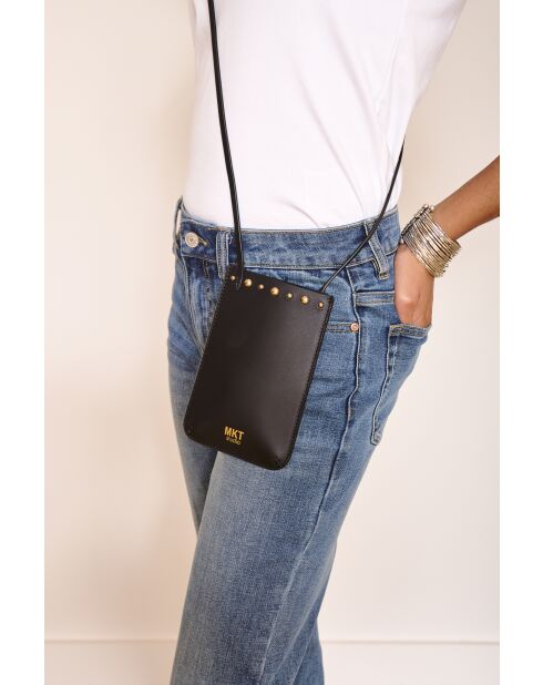 Zwarte leren tas van Bliss