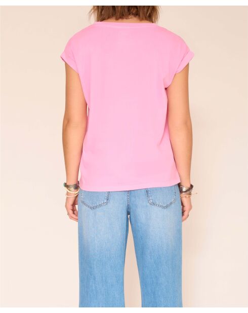 Camiseta de algodón Tiki flamingo