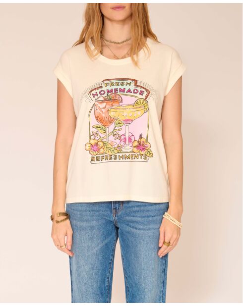 Natürliches Tiki-Baumwoll-T-Shirt