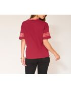 Camiseta de algodón Tandoori burdeos