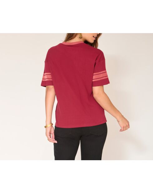 Camiseta de algodón Tandoori burdeos
