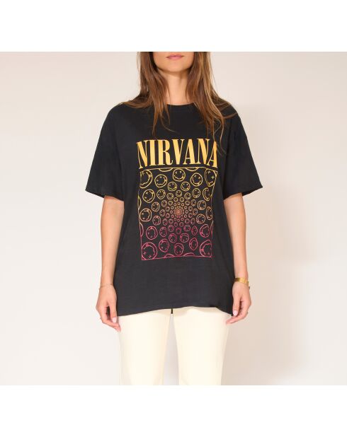 Tammi Nirvana schwarzes Baumwoll-T-Shirt