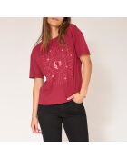 Camiseta de algodón Burgundy Taurus