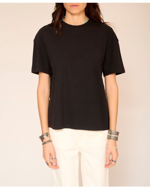 Tully schwarzes Baumwoll-T-Shirt