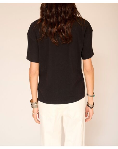 Tully schwarzes Baumwoll-T-Shirt