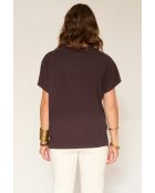Braunes Baumwoll-T-Shirt Tramontana
