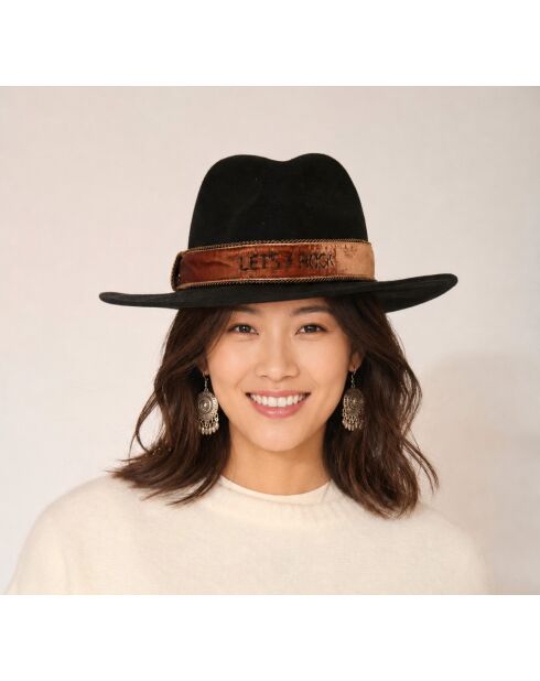 Gorro de lana negro Bloom