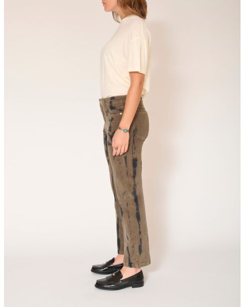 Jeans Linda Tie&Dye in cotone kaki