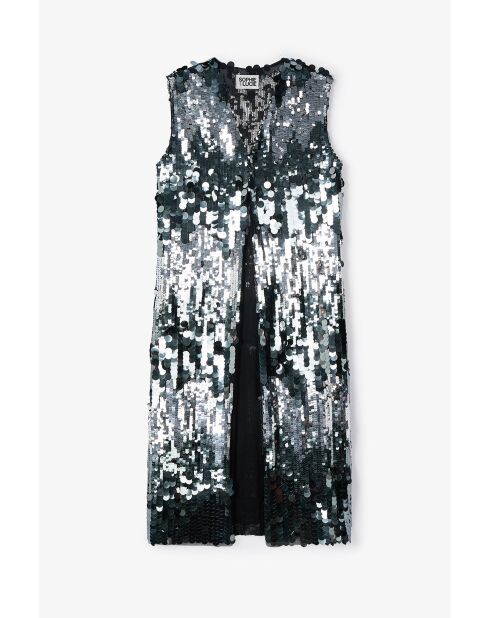 Gilet Lentejuelas humo