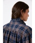 Blauwe katoenen blouse Maribel Cuadro