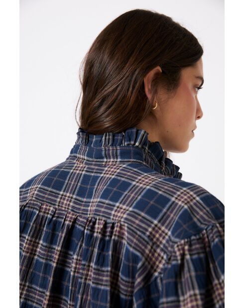 Blauwe katoenen blouse Maribel Cuadro