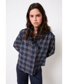 Blauwe katoenen blouse Maribel Cuadro
