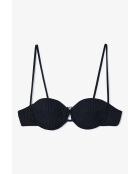 Tropez Pique schwarzes Top