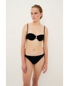 Tropez Pique schwarzes Top