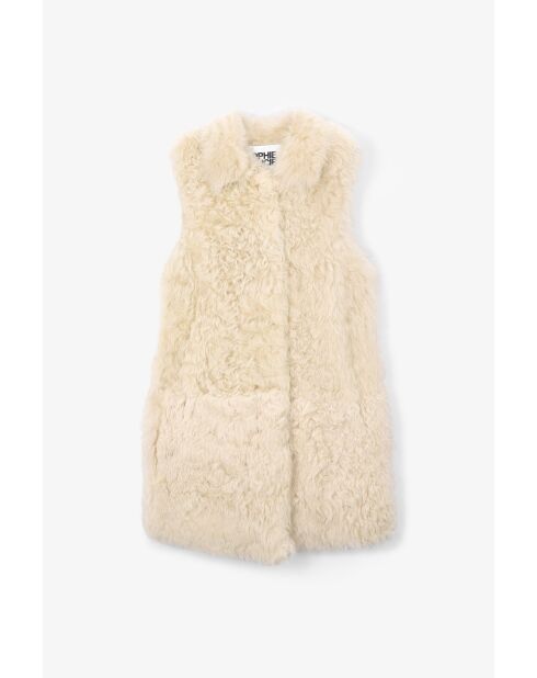 Copito Cordero ecrufarbene Lederjacke