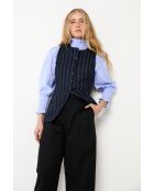 Marineblauwe wollen vest Trujillo Rayas
