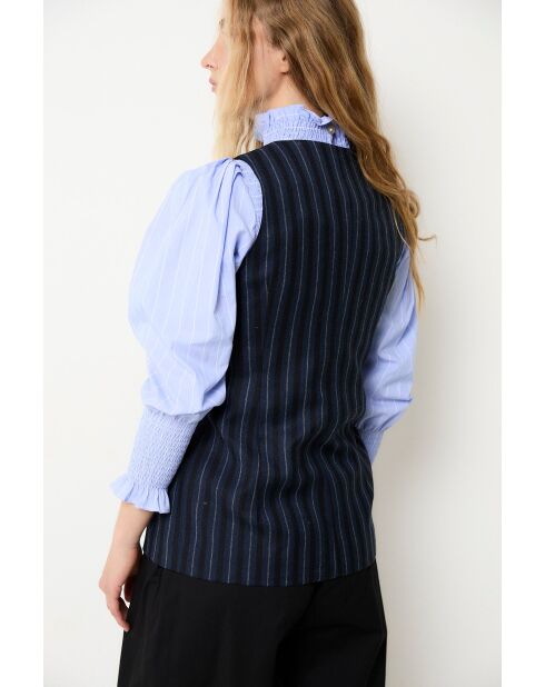 Marineblauwe wollen vest Trujillo Rayas