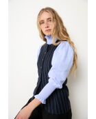 Marineblauwe wollen vest Trujillo Rayas