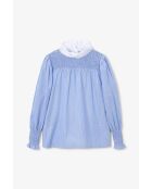 Blauwe katoenen blouse Nido Diplomatica