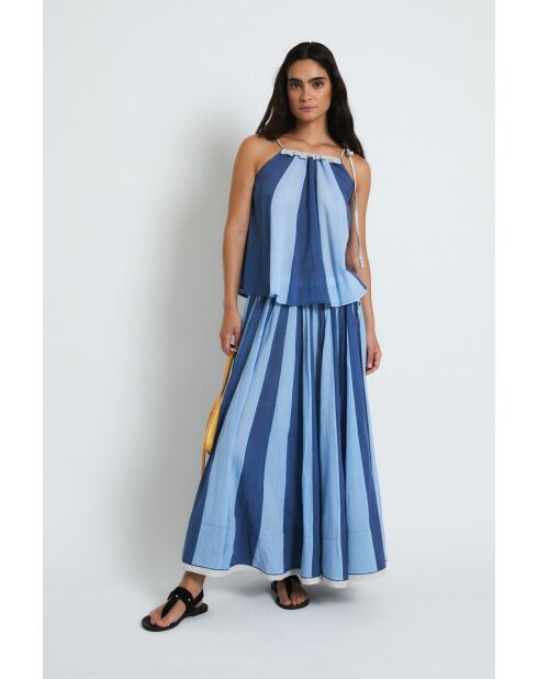 Circo Voile blauwe katoenen top