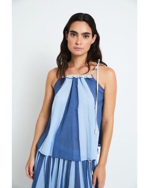 Circo Voile blauwe katoenen top